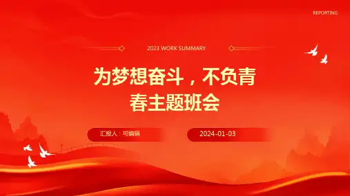 为梦想奋斗,不负青春主题班会