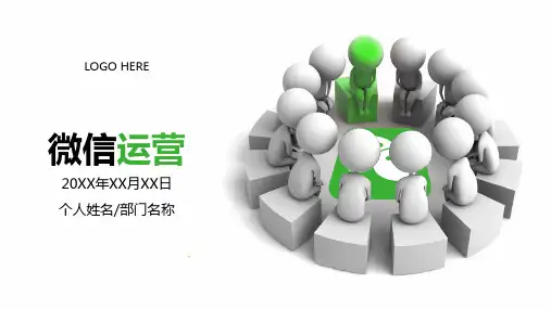 微信运营管理微商微信营销工作计划总结汇报PPT模板