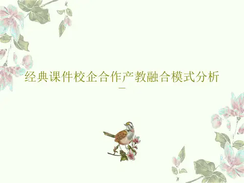 经典课件校企合作产教融合模式分析PPT文档49页