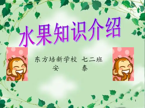 水果知识介绍ppt课件
