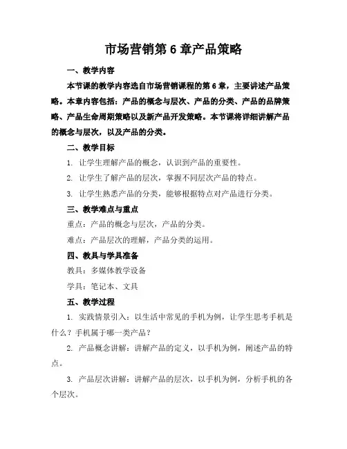 市场营销第6章产品策略