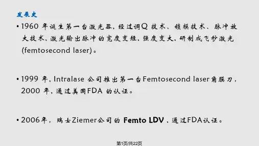 飞秒激光 近视手术PPT课件