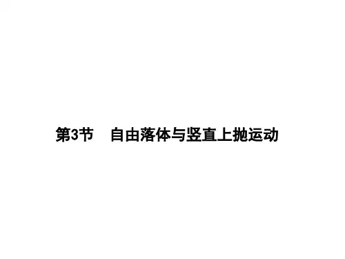 _1.3自由落体与竖直上抛运动课件祥解