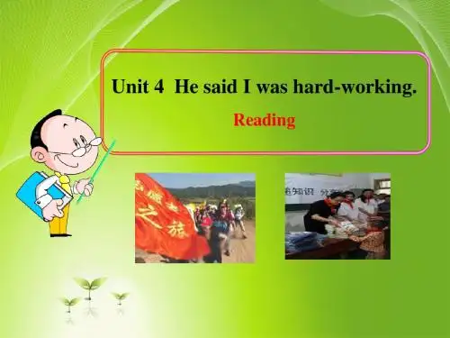 人教新目标版八年级下Unit4 Reading课件(共18张PPT)