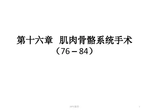 ICD--肌肉骨骼系统手术  ppt课件
