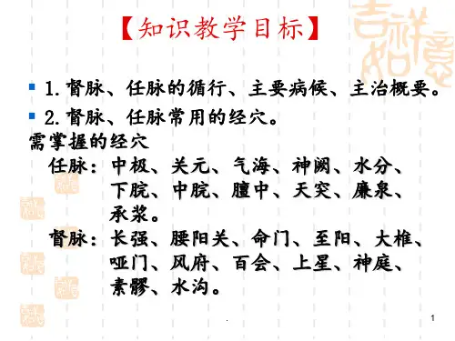 第二讲-任督二脉PPT课件
