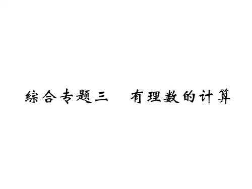 秋北师大版七年级数学上册课件：综合专题三 有理数的计算(共25张PPT)