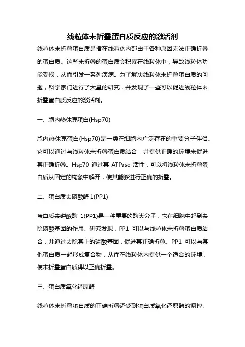 线粒体未折叠蛋白质反应的激活剂