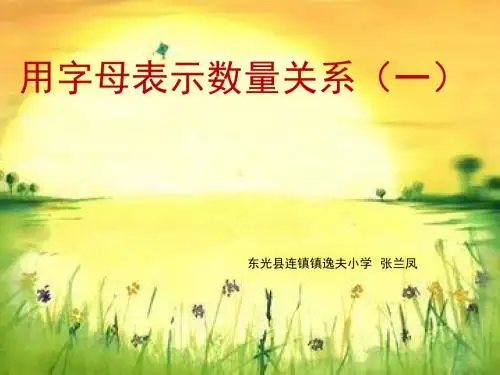 用字母表示数量关系