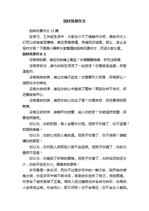 别样风景作文15篇