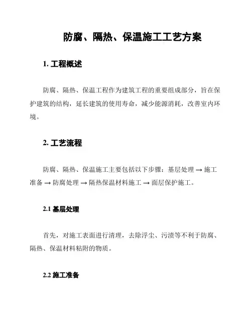 防腐、隔热、保温施工工艺方案
