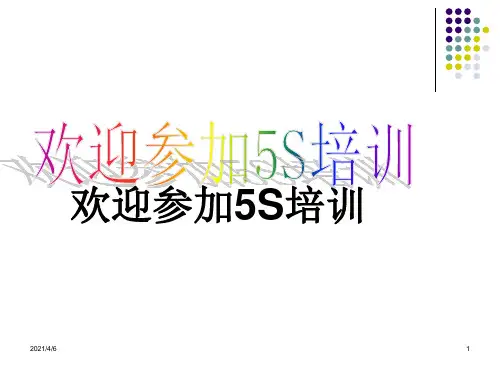 生产现场5S管理培训-文档资料