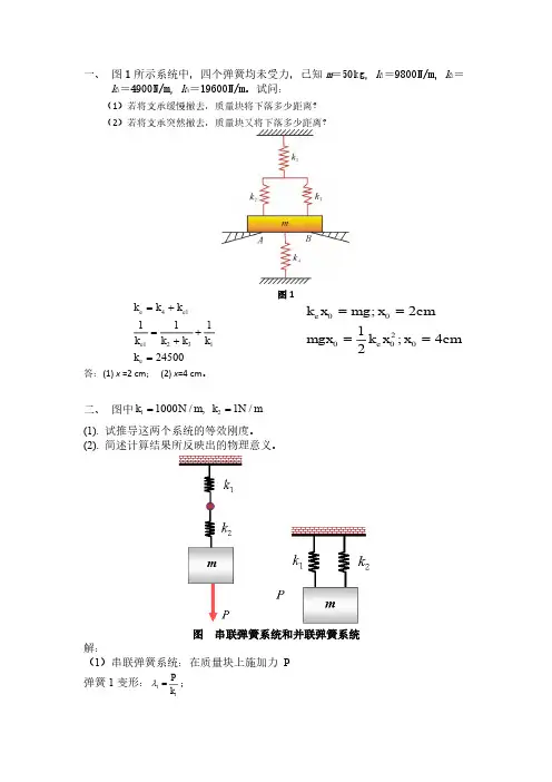 振动力学考试复习题