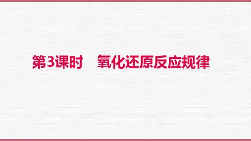 氧化还原反应规律pp课件