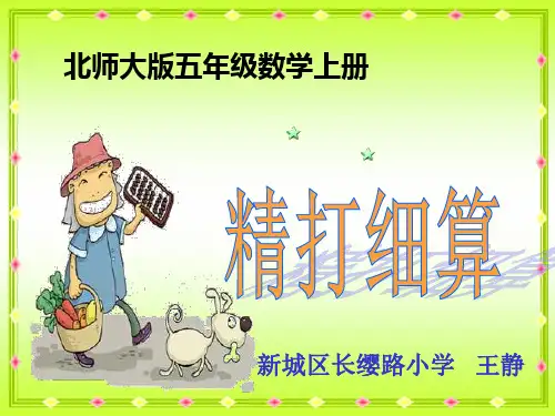 五年级上册数学课件精打细算︳北师大版1