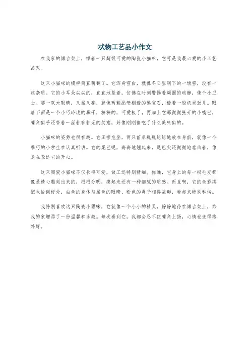 状物工艺品小作文