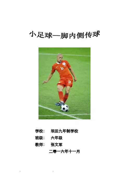 (校际交流课)小足球-脚内侧踢球教学设计反思和说课稿