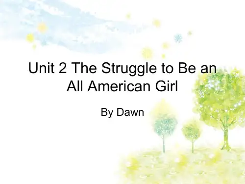 Unit 2 The Struggle to Be an All