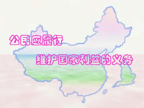 公民应履行维护国家利益的义务
