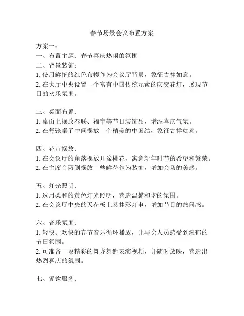 春节场景会议布置方案