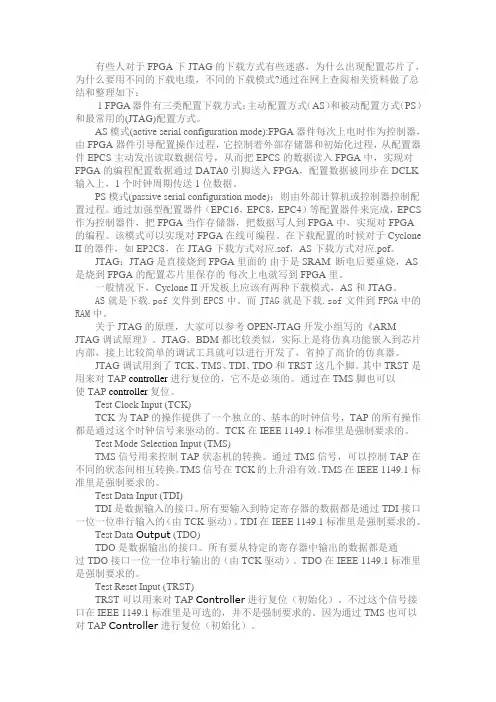 免费FPGA下载方式AS和JTAG详解