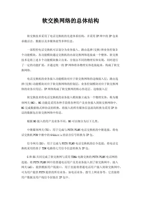 软交换网络的总体结构