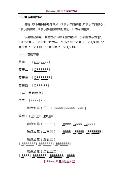 【9A文】十八路鼓鼓谱