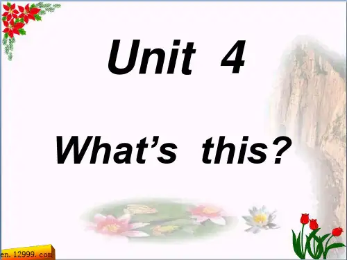 三年级英语上册 Unit 4 What’s This ppt课件 陕旅版