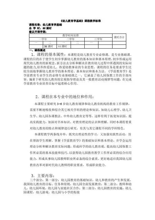 课程标准参考格式(杨青华教育学)