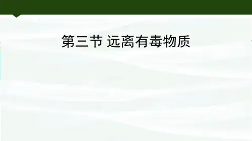 鲁教版九年级化学下册《远离有毒物质》化学与健康PPT