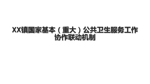 XX镇国家基本(重大)公共卫生服务工作协作联动机制