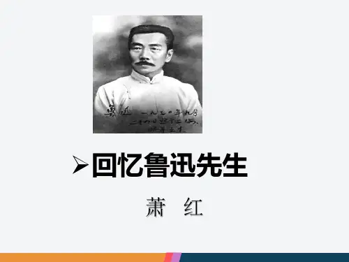 回忆鲁迅先生优秀公开课课件