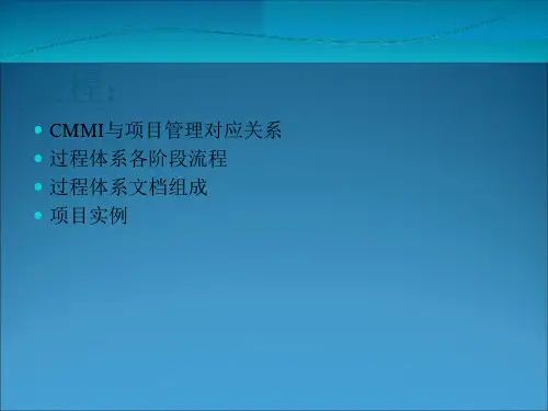 CMMI体系知识培训教材PPT-26张课件