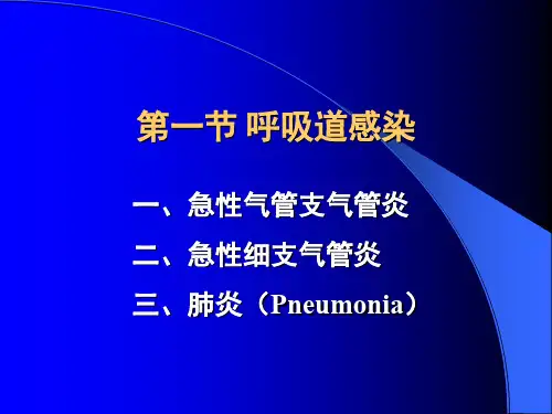 呼吸道感染 PPT课件