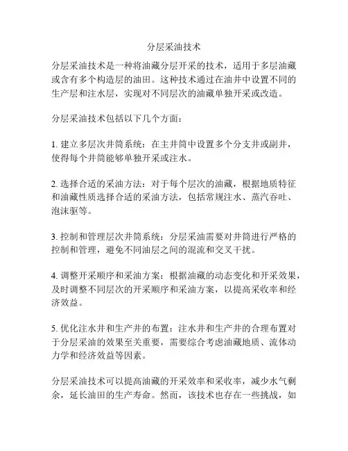 分层采油技术