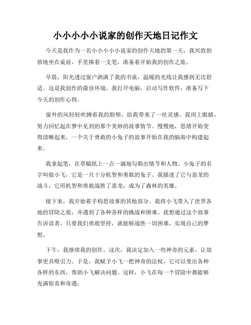 小小小小小说家的创作天地日记作文
