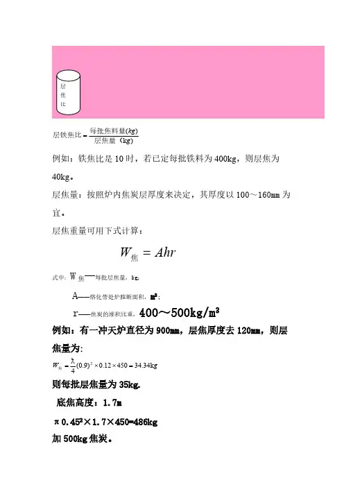 冲天炉熔炼层焦比-推荐下载