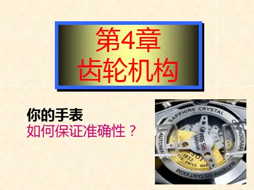 《机电一体化--机械设计》齿轮机构解析PPT课件