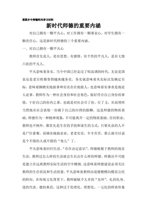 新时代师德的重要内涵Microsoft Word 文档 (2)