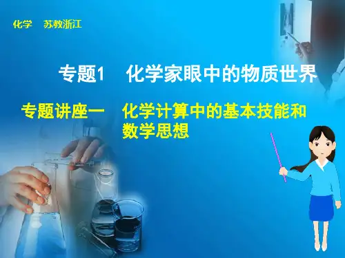化学计算中的基本技能和数学思想