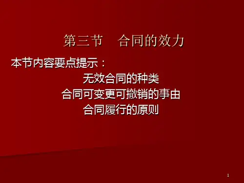 合同的效力