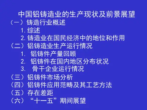 中国铝铸造业的生产现状.pptx