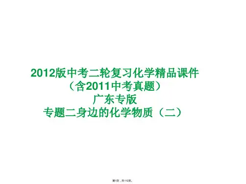 2012中考化学二轮复习课件-专题二身边的化学物质(二)
