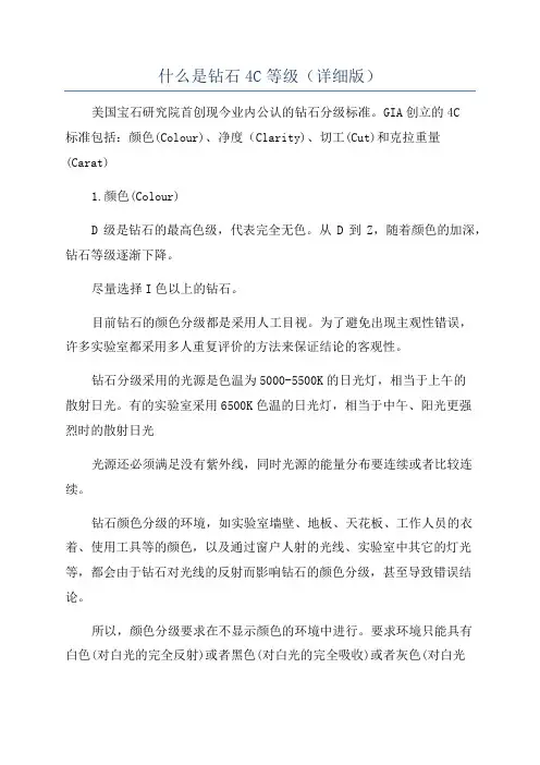 什么是钻石4C等级(详细版)