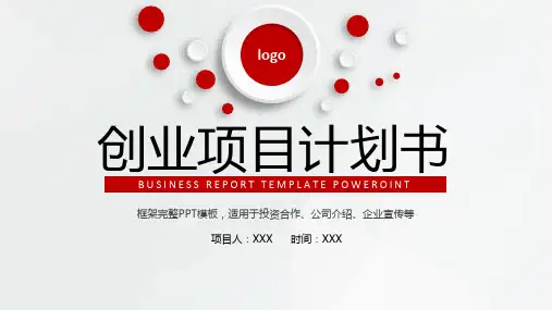 创业项目计划书模板PPT(40张)