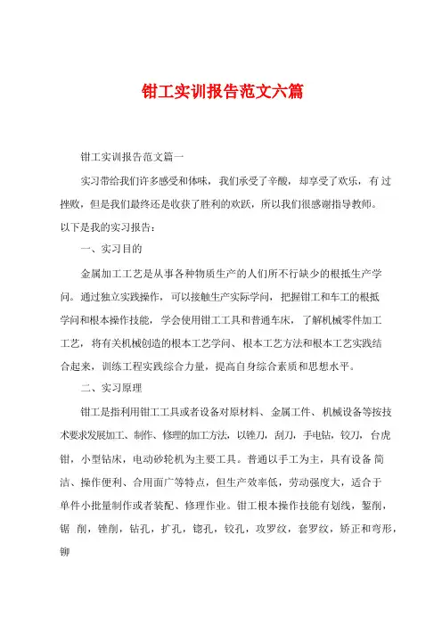 钳工实训报告范文六篇