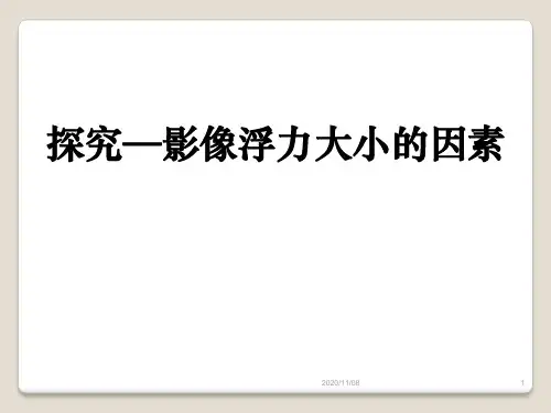 北师大八年级下册物理 《探究—影响浮力大小因素》压强与浮力PPT教学课件