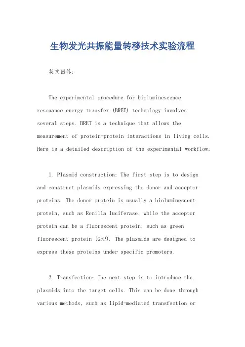 生物发光共振能量转移技术实验流程