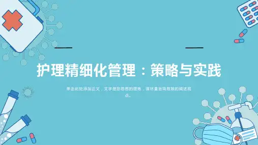 护理精细化管理ppt模板