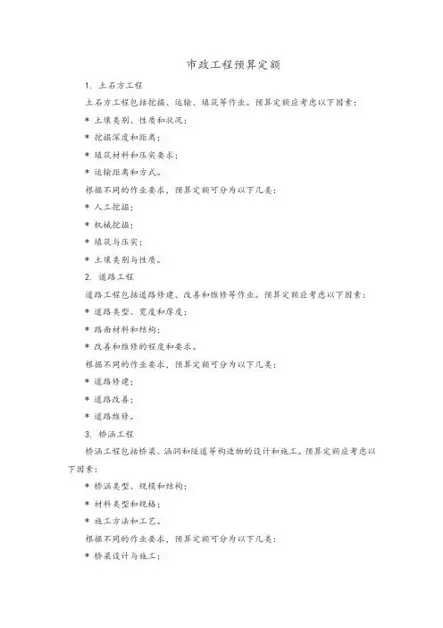 市政工程预算定额 pdf